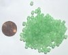 100 4mm Transparent Matte Light Green Round Glass Beads